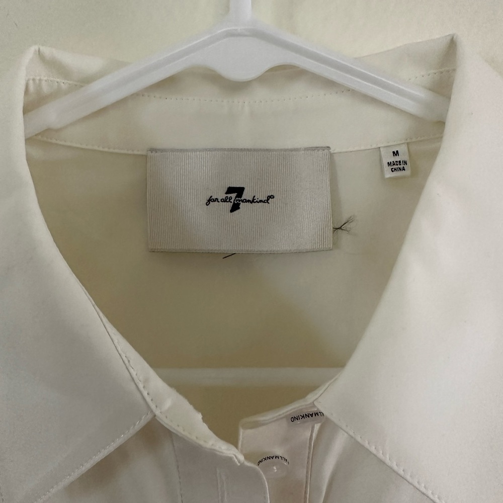 7 for All Mankind cinched waist button up shirt - Picture 8 of 8